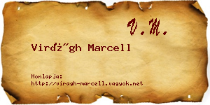 Virágh Marcell névjegykártya